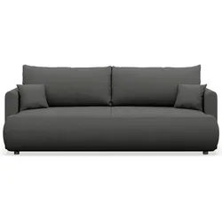 Selsey 3-Sitzer Sofa Ovo Mini Dunkelgrau Chenille Easy-Clean , Textil , Rechteckig , 226x90x97 cm , Babymöbel & Kindermöbel, Kinderzimmer & Jugendzimmer, Schlafsofas