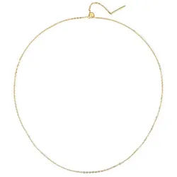 Hey Happiness Lange Kette aus Edelstahl, Anker Schlange Kette zur Auswahl, 18K vergoldete Basic Kette ohne Anhänger zum Kombinieren, wasserfest goldfarben