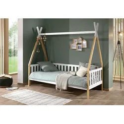 Hausbett 'Tipi', 90x200 cm, weiß/kiefer