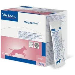 Virbac Megaderm 28x8 ml Nahrungsergänzungsmittel für Hunde 10-30 kg bei Hautproblemen