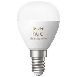 PHILIPS Hue White & Color Ambiance E14 Luster Tropfenform Einzelpack 470lm