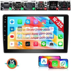 ESSGOO 9'' Android 15 Für Fiat Ducato 2006-2023 DAB+ 4+64G Carplay GPS Navi Autoradio (DAB+ (optional), AM, FM, RDS, Wireless Apple Carplay & Android Auto,2 DIN,WiFi) schwarz