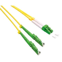 ROLINE LWL-Kabel duplex 9/125μm OS2, LSH/LC, APC Schliff, LSOH, gelb, 5 m