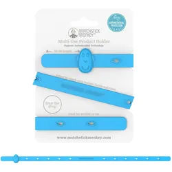 Matchstick Monkey Multi Produkt Halteband zur Befestigung an Kinderwagen, Autositz oder Hochstuhl 1 St blau