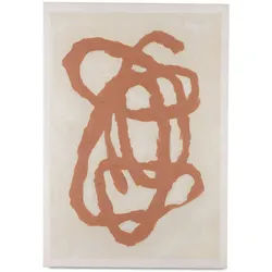Coco Maison Organic Abstract Set von 2 Bilder 70x100cm - Orange/Taupe