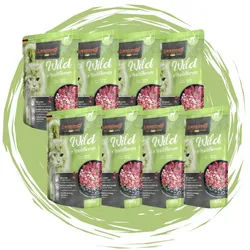 Leonardo Catfood Leonardo Frischebeutel Bundle - 8x85g verschiedene Sorten im Mixpaket Wild & Heidelbeeren, Nassfutter für: Katzen