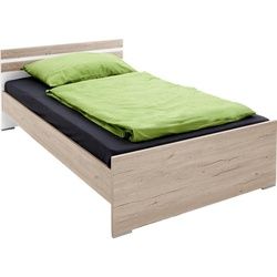 Mid.you Bett , Weiß, Eichefarben , Holzwerkstoff , 120x200 cm , Schlafzimmer, Komplette Schlafzimmer und Serien, Schlafzimmerserien