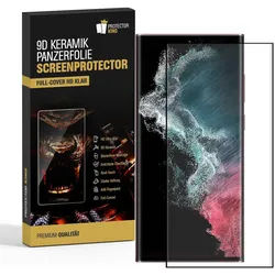 3x 9D Keramik-Glass für Samsung Galaxy S22 Ultra FULL COVER 3D KLAR Panzerfolie Displayschutz Schutzfolie Ceramic Screen-Protector