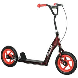 Aiyaplay Kinderroller Scooter Tretroller mit verstellbarem Lenker, großen Rädern Rot , Metall , 52x88x118 cm , unisex , Spielzeug, Kinderfahrzeuge