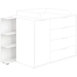 Paidi Babyunterstellregal , Weiß , Holzwerkstoff , 2 Fächer , 45.0x92.4x21.3 cm , Blauer Engel, Goldenes M , Babymöbel & Kindermöbel, Babyzimmer, Babyregale & Kinderregale