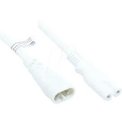 GC P0870-W020 - Verlängerung C8 Stecker auf C7 , ws, 0,75 mm2, 2 m