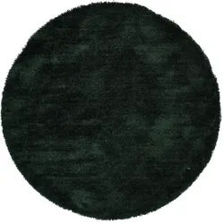 Hochflor-Teppich TOM TAILOR HOME "Shaggy Teppich Cozy", grün (dunkelgrün), H:25mm Ø:140cm, Polyester, Teppiche, Uni Farben, auch in Pastell Farben, weich & kuschelig