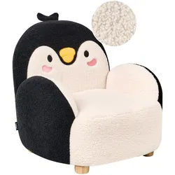 Beliani Kindersessel Cremeweiß Fyn , Schwarz, Weiß, Braun , Textil , 50x60x55 cm , Babymöbel & Kindermöbel, Babyzimmer, Kindersessel & Kindertische