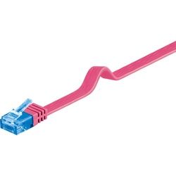 Goobay CAT 6A Flach-Patchkabel, U/UTP, Magenta