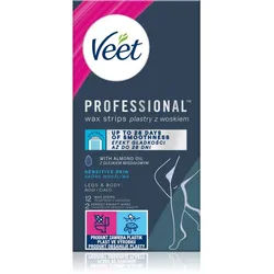 Veet Professional Sensitive Skin Enthaarungswachsstreifen für empfindliche Oberhaut 12 St.