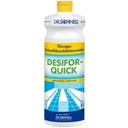Dr. Schnell Flächendesinfektion DESIFOR-QUICK, begrenzt viruzid, Desinfektionsmittel zur Schnelldesinfektion alkoholbeständiger Oberflächen, 1 Liter - Flasche, ohne Sprühkopf