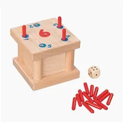 goki Spielesammlung Steckspiel Die verflixte 6, Die verflixte 6, toller Spielspaß Made in Germany beige|bunt