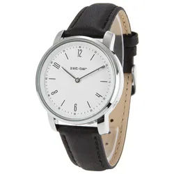 Funk-Armbanduhr Damen, Metall-Gehäuse, Leder-Uhrband
