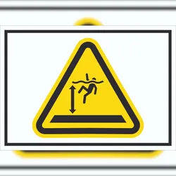 HB-Druck Schild Warnung tiefes Wasser Symbol A6 (105x148mm)