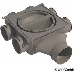 Wolf Luftverteiler Mini 6-75 Anschluss ISO Rohr DN 125