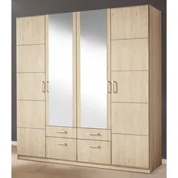 priess Kleiderschrank Bilbao Türanschlag links oder rechts beige 185 cm x 193 cm x 54 cm