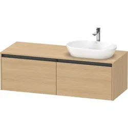 Duravit Ketho.2 Konsolenwaschtischunterbau wandhängend Natur Eiche Matt 1400x550x459 mm - K24888R303 K24888R30300000