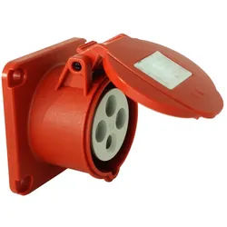 CEE Einbausteckdose gerade 400V 32A 4P 70x70 mm 9474