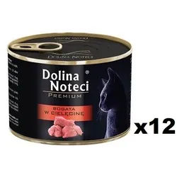 Dolina Noteci Premium Nasses Katzenfutter reich an Kalbfleisch 12x185g