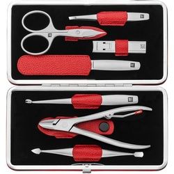 ZWILLING Rahmen-Etui, Rindleder, rot, 7-tlg Pflege Accessoires