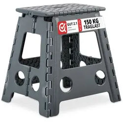 Relaxdays Klapphocker faltbar XL Anthrazit,Weiß