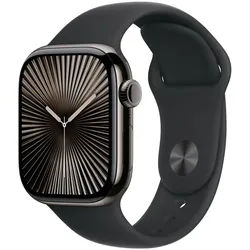 Apple Watch S10 Schiefer Titanium Sport Band Schwarz- S/M GPS + Cellular 42mm MWXG3QF/A 2024