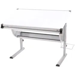 MCW Schülerschreibtisch eckig Reinweiß, Hellgrau , Weiß, Hellgrau , Holz , 118x92x68 cm , Babymöbel & Kindermöbel, Kinderzimmer & Jugendzimmer, Kinderschreibtische
