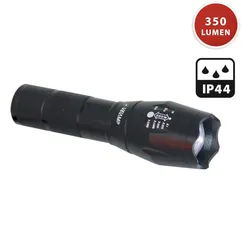 Velamp STEEL, LED-Taschenlampe 10W, Aluminium, mit Zoomfunktion, 350 Lumen, Lieferung ohne Batterien