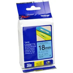 Brother P-Touch Band TZe-541 schwarz auf blau 18mm / 8m laminiert