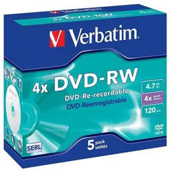 Verbatim DVD-Rohling DVD-RW SERL 4.7GB