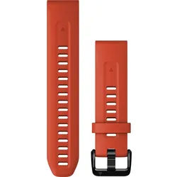 Original Garmin QuickFit®-Armband 20 mm, Silikon, flammenrot, Schließe - Edelstahl schwarz