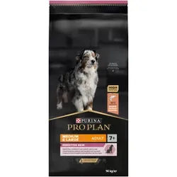 PURINA PRO PLAN Medium/Large Adult 7+ Sensitive Skin OPTIDERMA 14kg + Überraschung für den Hund