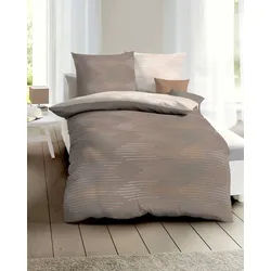 kaeppel Bettwäsche Satin Ikat nougat 200x200 cm + 2x80x80 cm