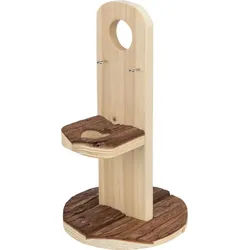 TRIXIE Tränkenhalter, Holz / Rindenholz, Ø 18 x 30 cm