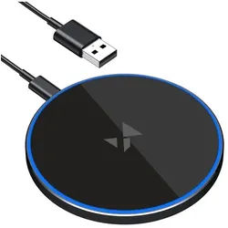 WLI-01Y 15W Qi Inductive Charger with USB-C Cable - Black