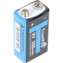7,4 Volt 9V-Block 6LR61 6F22 7.4V 550mAh BMS geschützt mit USB Ladefunktion