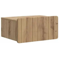 vidaXL Nachttisch 49 x 34,5 x 24 cm Nachttisch hängend Nachtschrank Nachtkommode Artisan braun
