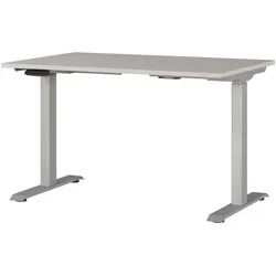 Novel Schreibtisch , Silberfarben, Kaschmir , Metall, Holzwerkstoff , rechteckig , eckig, Kufe , 80x72-118x120 cm , Made in Germany , höhenverstellbar, in verschiedenen Holz-Dekoren erhältlich , Büromöbel, Büromöbel-Sets & Büromöbel-Serien, Büromöbelserien