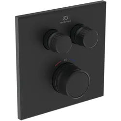 Ideal Standard Brausethermostat Unterputz Ceratherm Navigo 2 Verbraucher Eckig Silk Black, A7302XG A7302XG