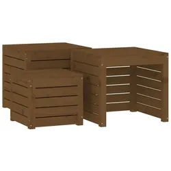 vidaXL Auflagenbox 505 x 505 x 465 cm Kissentruhe Kissenbox Gartentruhe Auflagenbox 3-tlg braun
