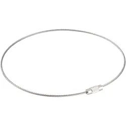 10 Drahtseilverbinder mit Drehverschluss, silberfarben 300 mm | Pack mit 10 Stück (Druckverschlussbeutel), Edelstahl