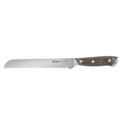 Metaltex Heritage Brotmesser, Brotschneidemesser mit robustem Griff aus Pakka Holz, 1 Stück, Länge: 33 cm