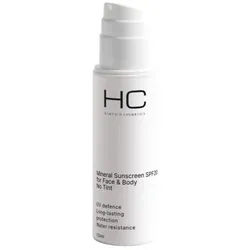 hanusch.cosmetics Mineral Sunscreen Spf30 for Face & Body No Tint Sonnenschutzcreme 100 ml