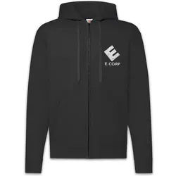 Urban Backwoods Sweatjacke E Corp Zipper Hoodie Fsociety Allsafe Hacker Mr. Tv Series Evil Corp (1-tlg) Robot Anonymous Guy Fawkes schwarz M