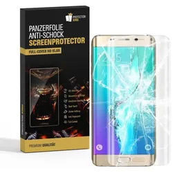 1x Panzerfolie für Samsung Galaxy S6 Edge FULL COVER Displayschutzfolie HD KLAR